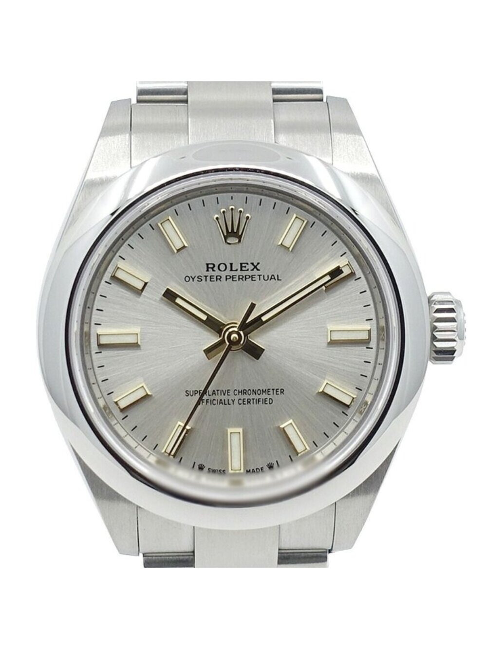 Rolex Watch Oyster Perpetual 28 Silver Dial SS Automatic
